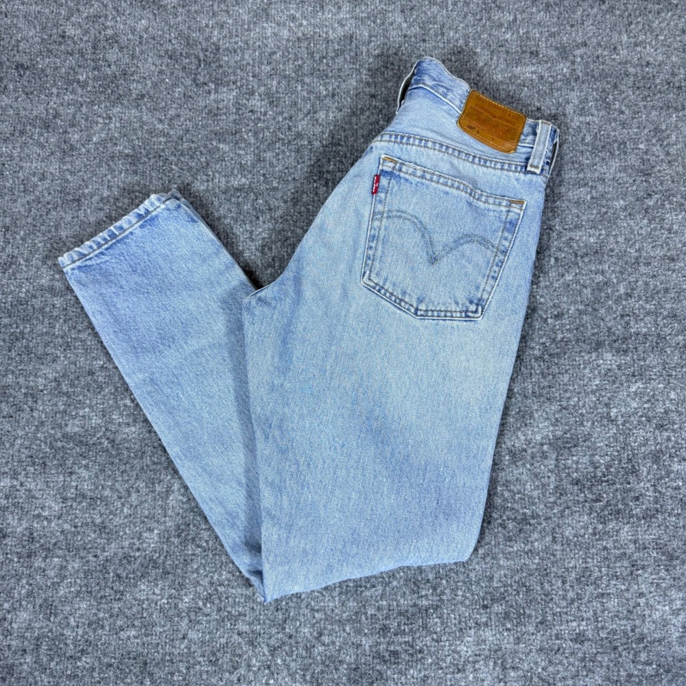 Levis 501 S Skinny Jeans Light Wash Blue Distressed Button Y2K Retro Fly W26 L28